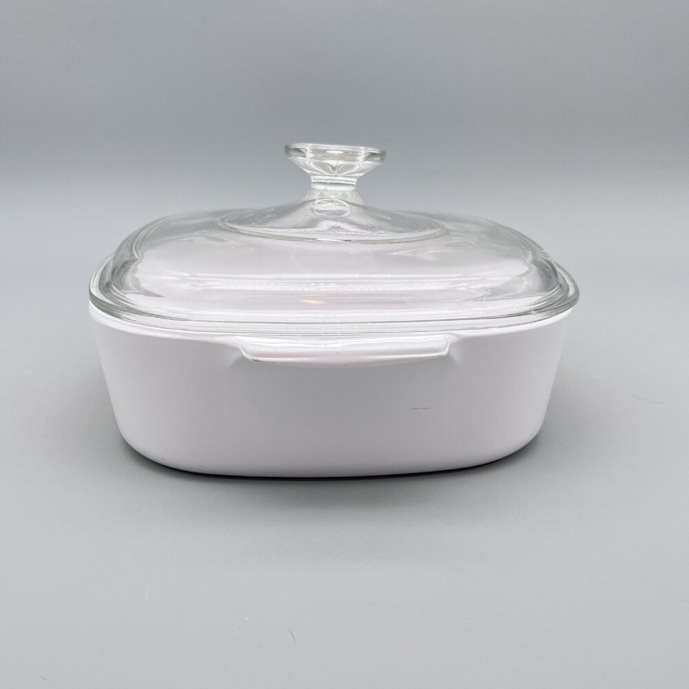 Vintage Corning A-2-B 2 Liter Casserole Dish Summer Blush Pattern & Pyrex Lid - Picture 4 of 11